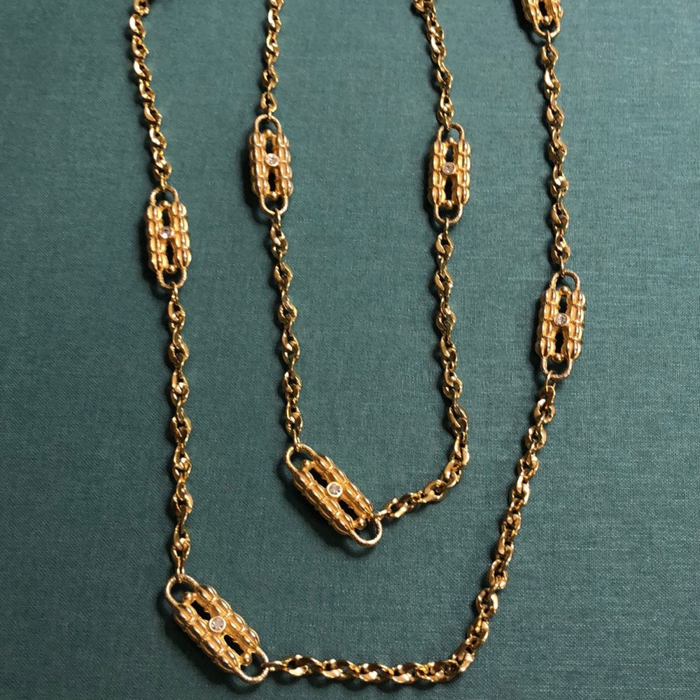 Jackie Kennedy Coco Chanel Paperclip Necklace